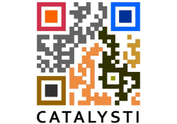 Kuvassa Catalystin logo