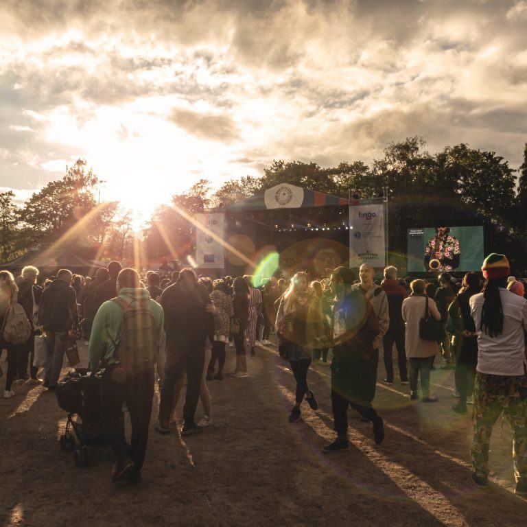 Picture: People in the festival area in 2019