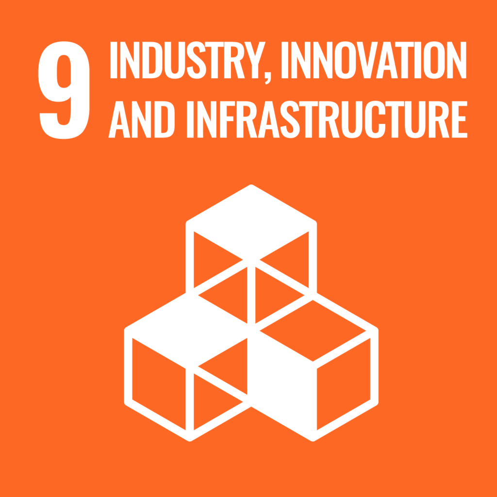 Kuvassa kestävän kehityksen tavoite 9 Kestävää teollisuutta, innovaatioita ja infastruktuureja