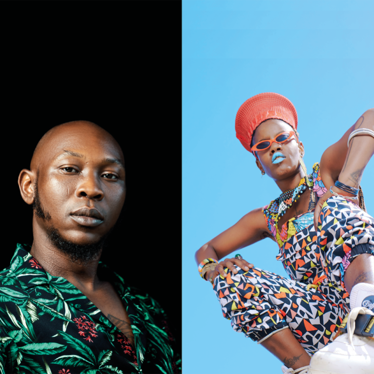 In the picture Seun Kuti and Toya Delazy
