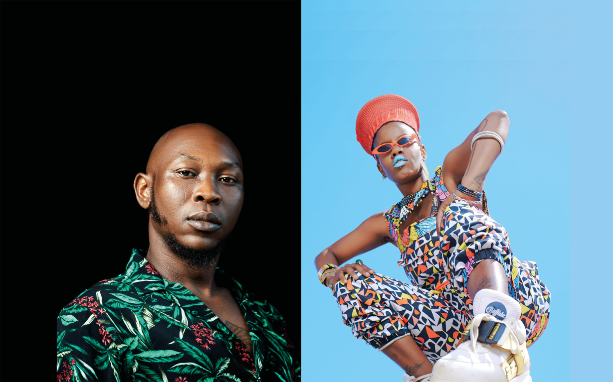 In the picture Seun Kuti and Toya Delazy
