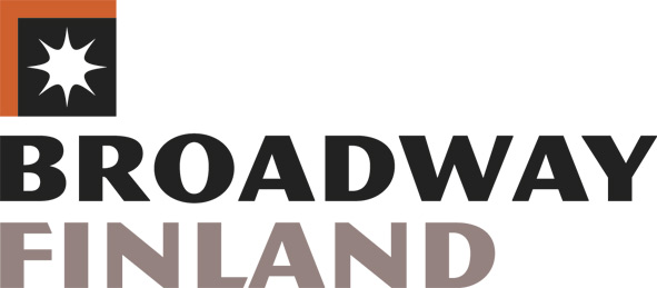 In the picture Broadway Finland logo