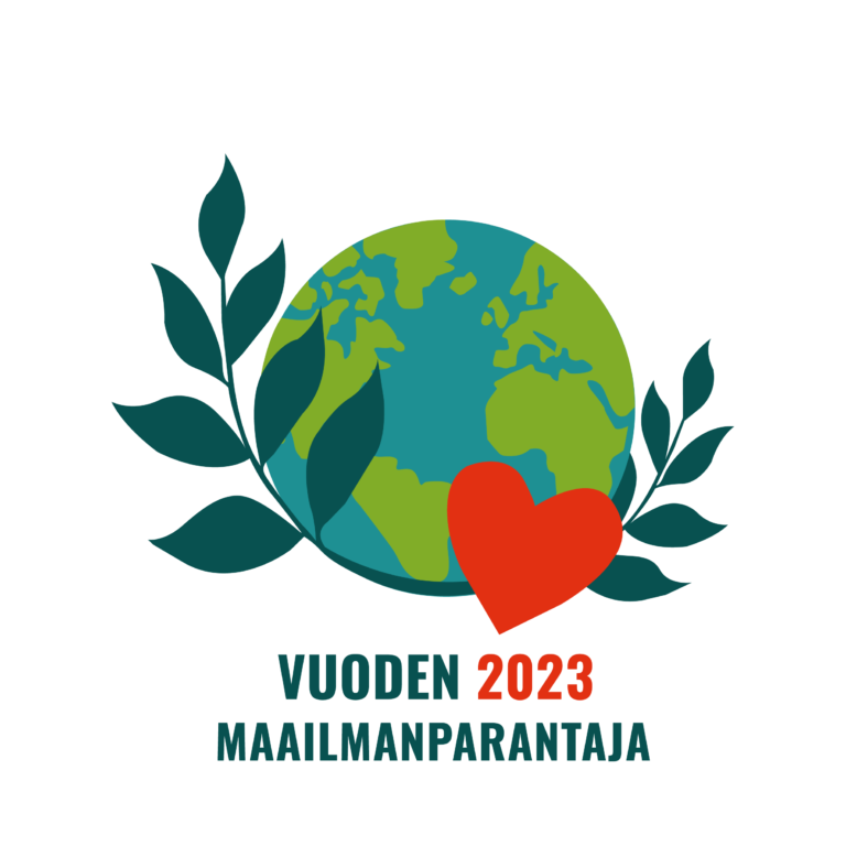 Kuvassa: Vuoden 2023 maailmanparantajapalkinnon logo