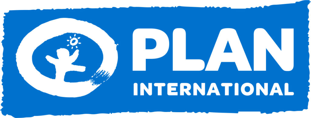 Kuvassa Plan Internationalin logo