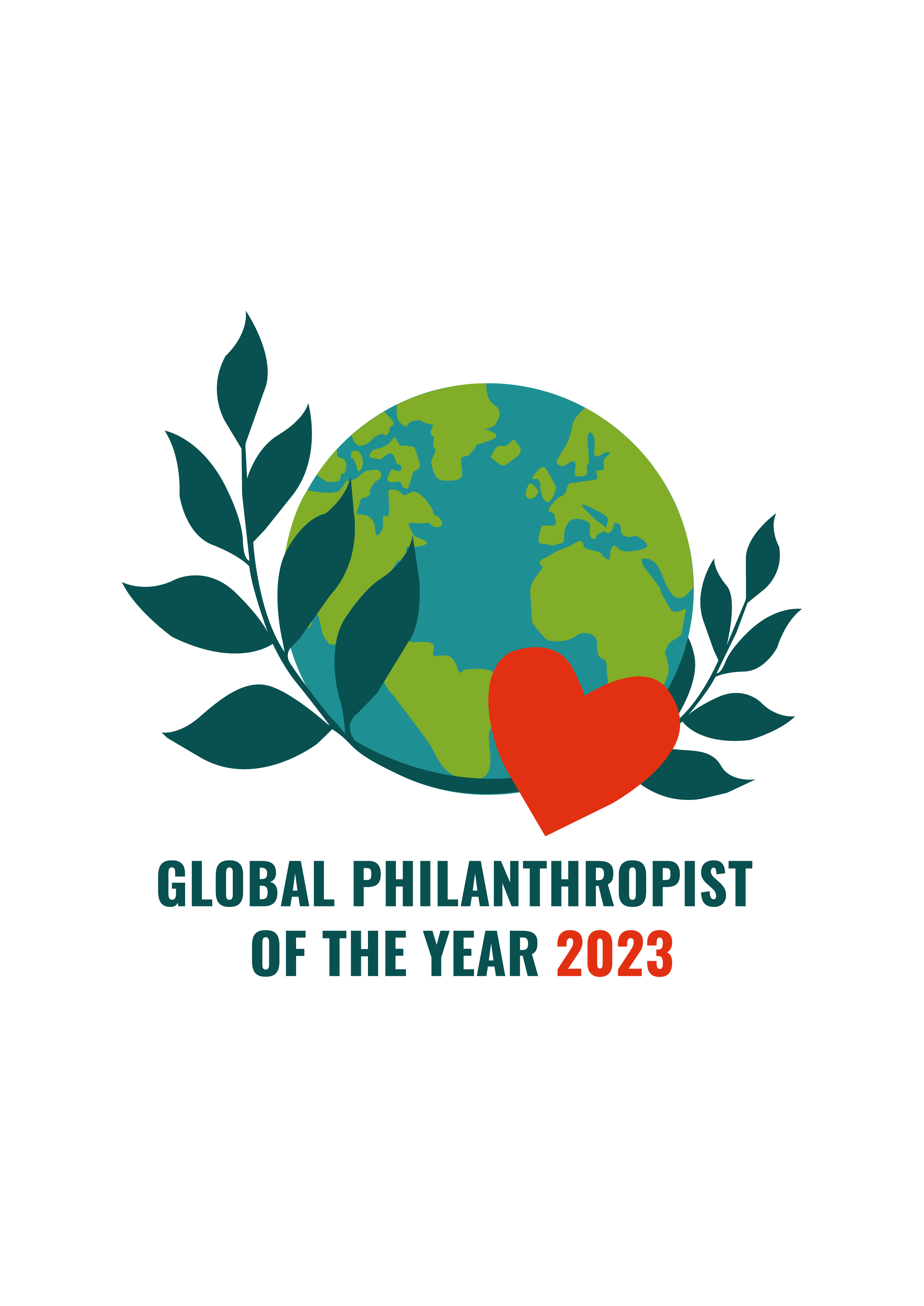 In photo: Logo of Global Philanthropist of the year 2023