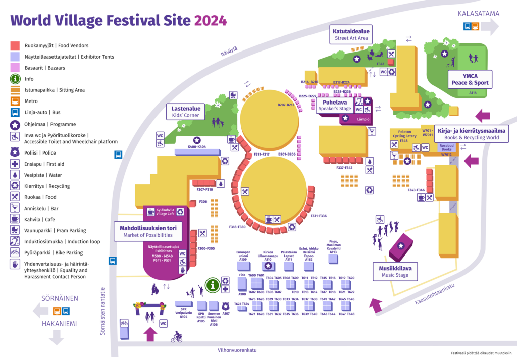 World Village Festival map.