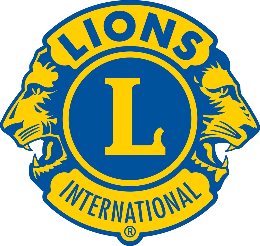 Lions Club logo.