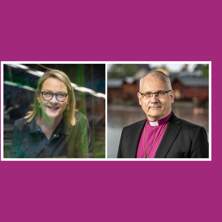 Kuvassa Eva Biaudet ja Bo-Göran Åstrand.