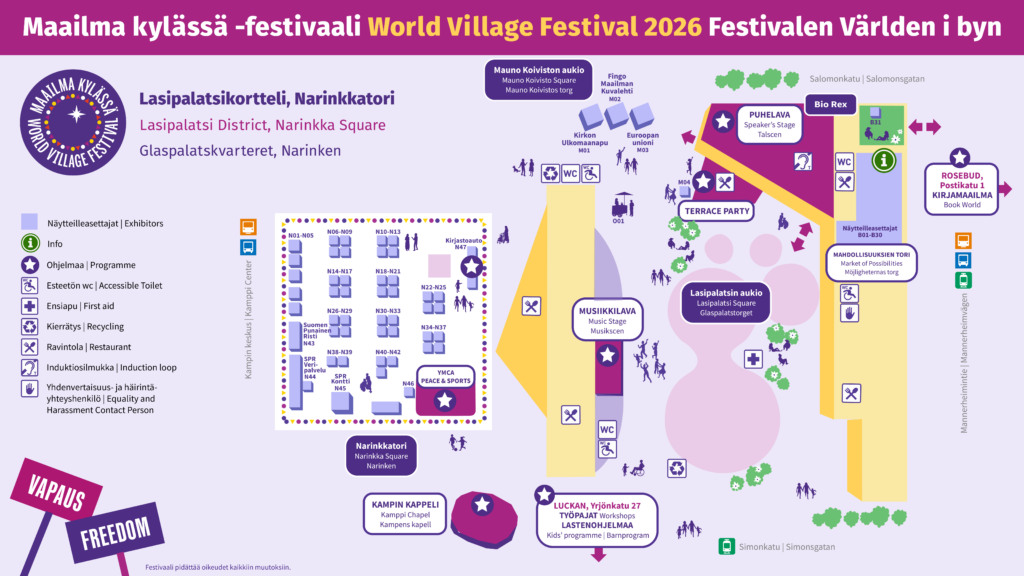 World Village Festival Area map.