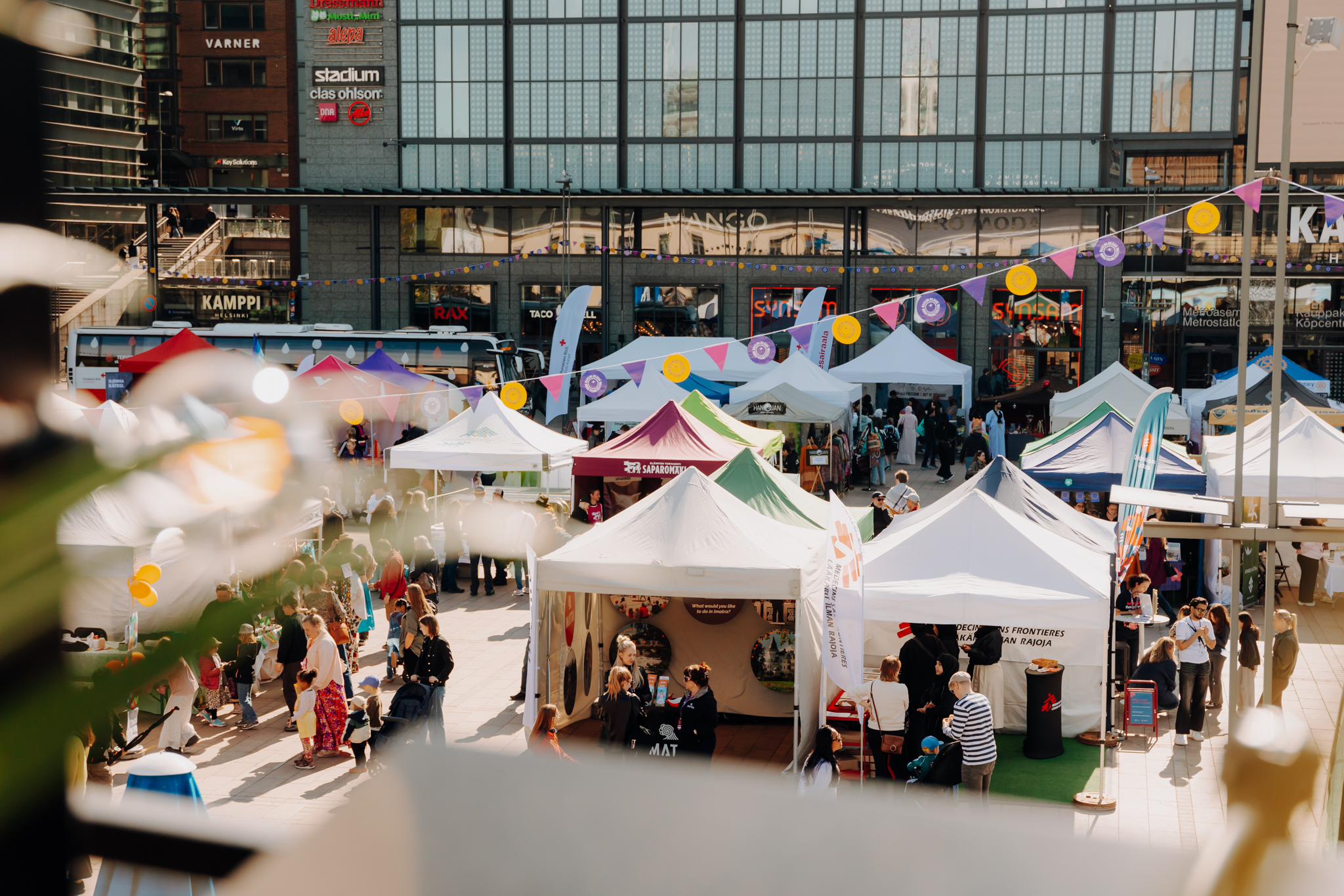 Exhibitor tents.